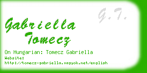 gabriella tomecz business card